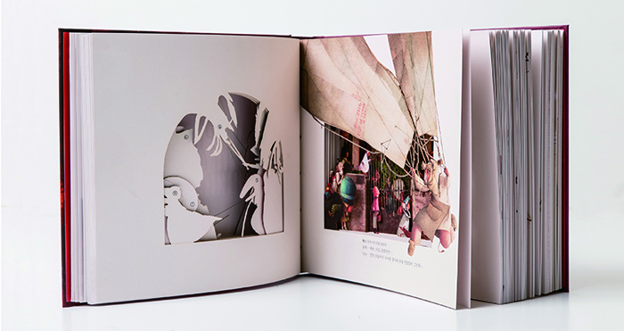'Le Petit Theatre de Rebecca' - A picture book translated into Korean with laser-cut images