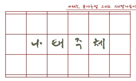 The “Na Tae-Joo font”